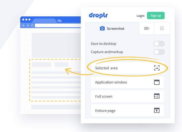 Droplr Interface