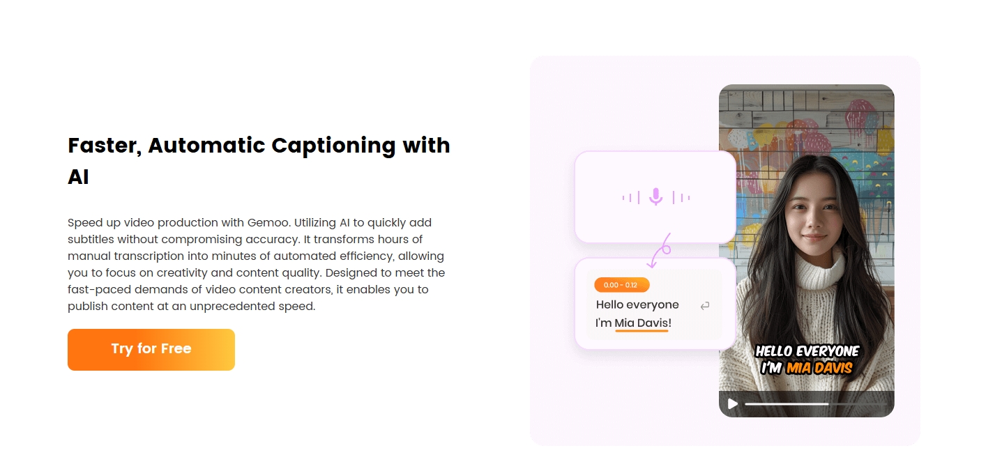 Faster, Automatic Captioning with AI