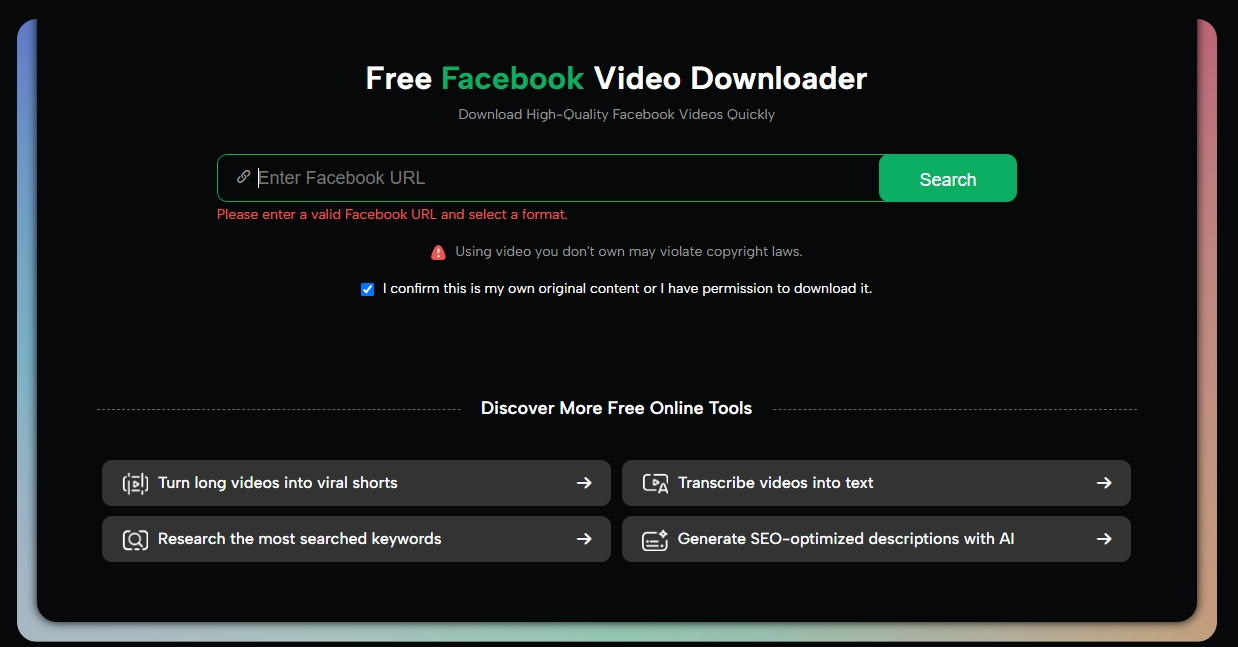 Gemoo Facebook Video Downloader