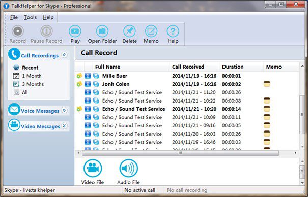 TalkHelper Screen Recorder Application Interface
