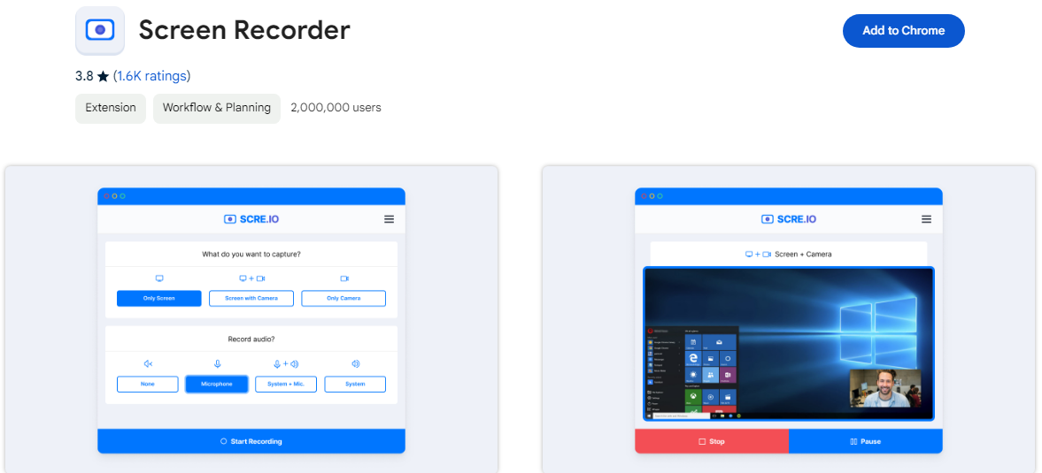 Screen Recorder Interface