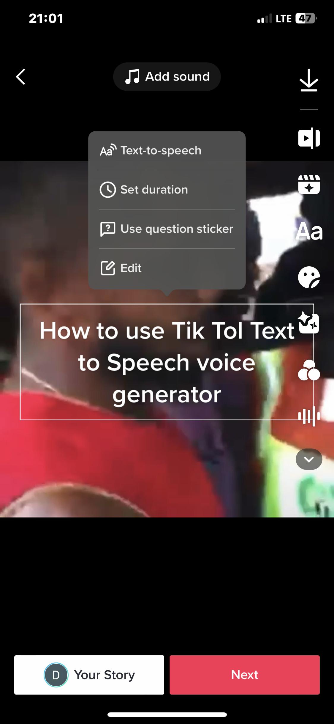 Select Text-to-Speech