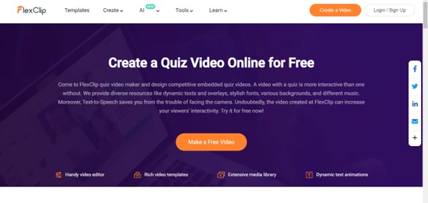 Free Video Quiz Maker - Flexclip