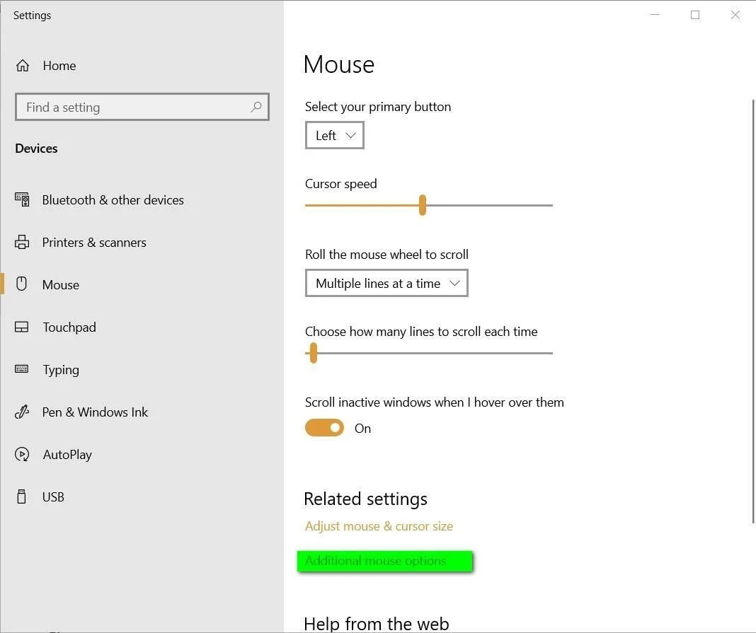 Dive into Mouse Settings