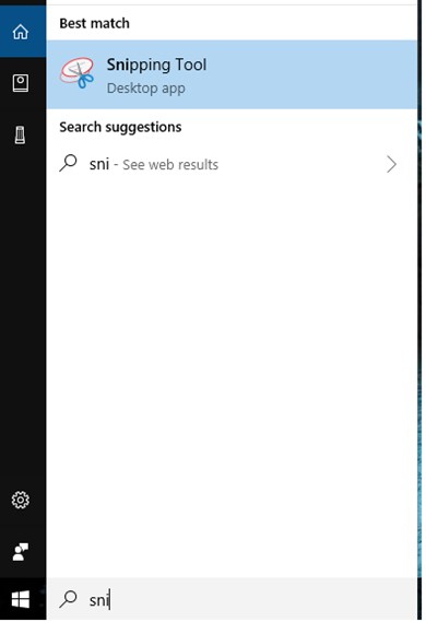 Access Windows Snipping Tool