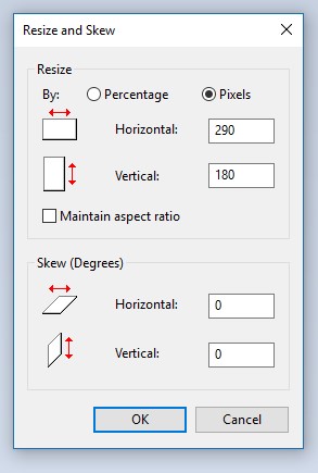 Add your Desired Dimensions