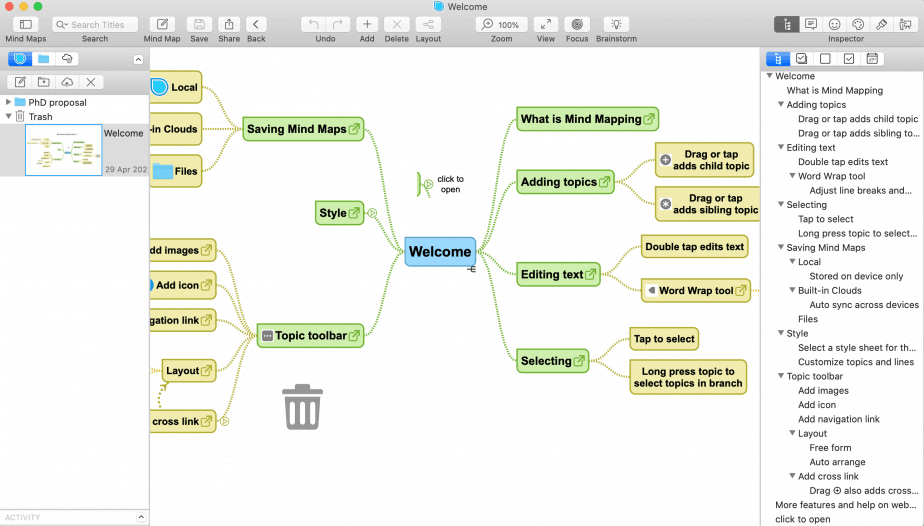 SimpleMind Interface