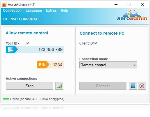 AeroAdmin Interface