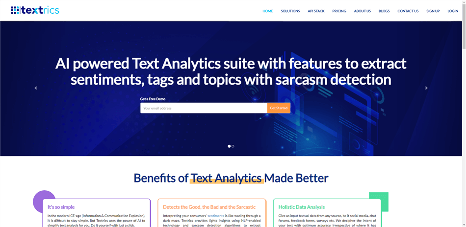 Textrics Interface