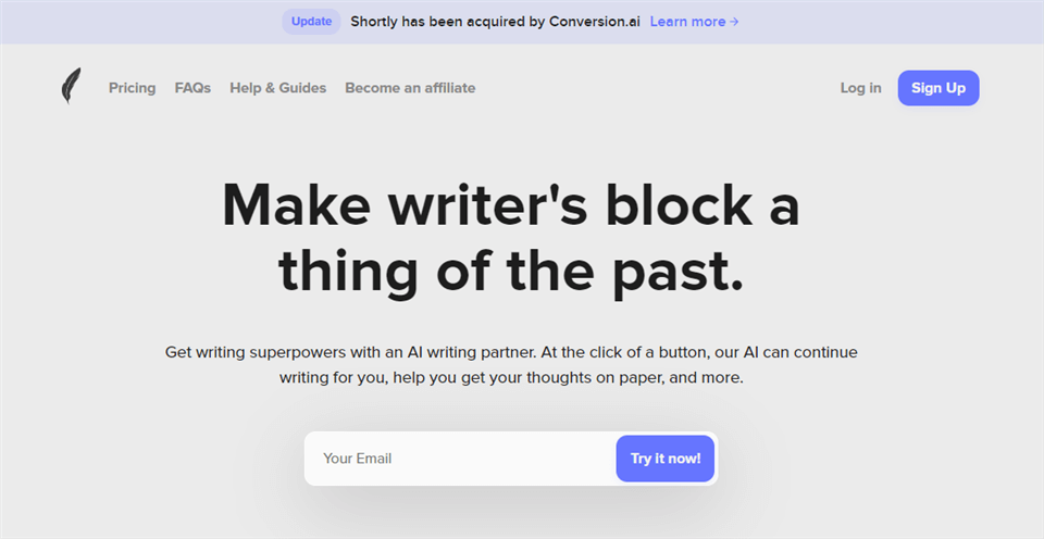 AI Novel Writing Software - Shortly AI Interface