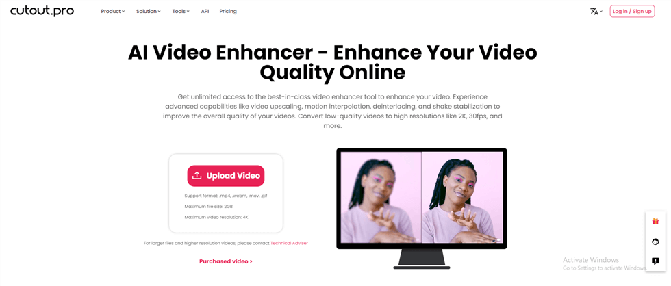 Best AI Video Enhancer - Cutout.Pro