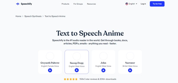 AI Voice Generator for Characters - Speechify