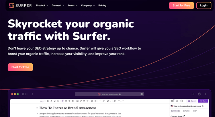 AI Writing Software - SurferSEO