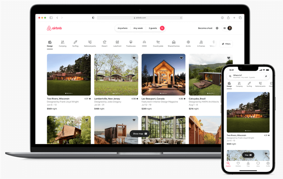 UI Design Example - Airbnb