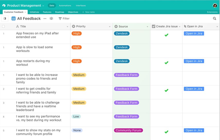 UX Research Tools - Airtable