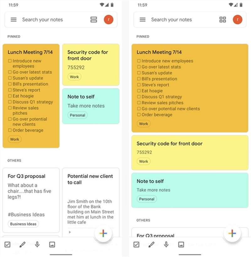 Alternatives to Notion and Evernote - Google Keep
