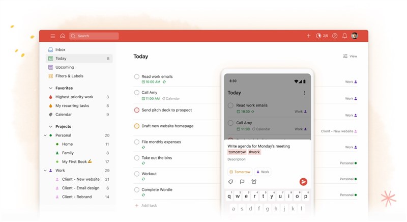 Alternatives to Notion and Evernote - Todoist