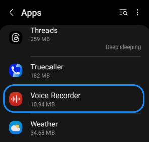 Android Built-in Voice Recorder