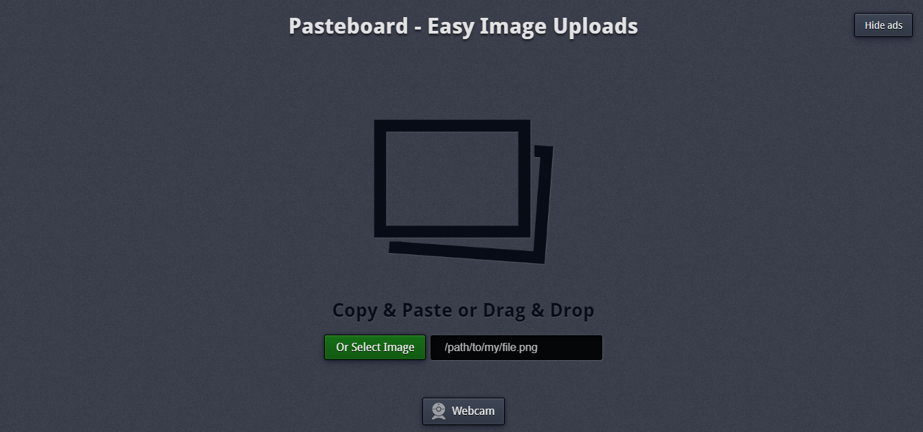 Anonymous Image Site - PasteBoard