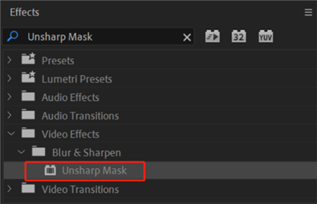 Apply the Unsharp Mask Effect