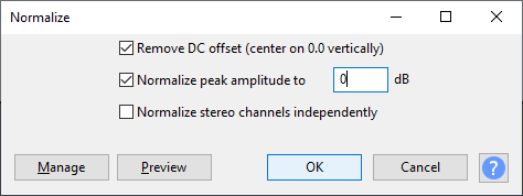 Adjust the Normalization Option