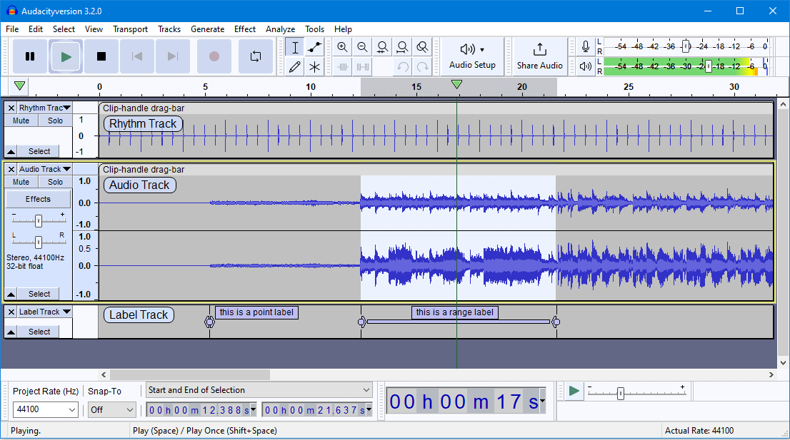 Audacity Interface