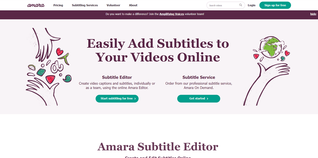 Auto Subtitle Generator - Amara