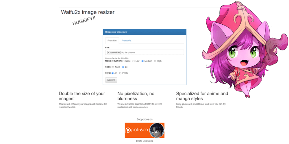 Best AI Anime Upscaler - Waifu2x