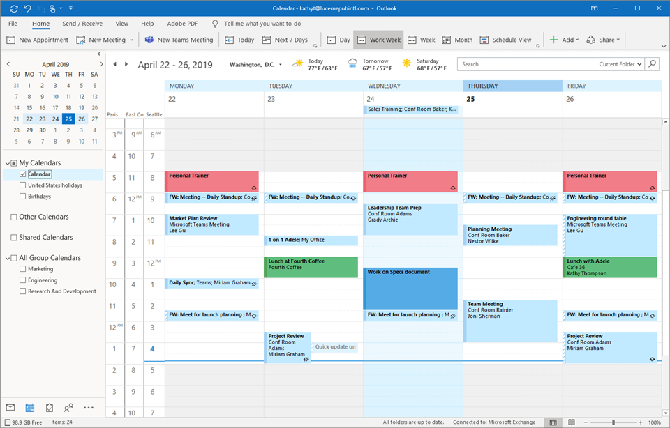 Best Calendar Apps - Microsoft Outlook Calendar