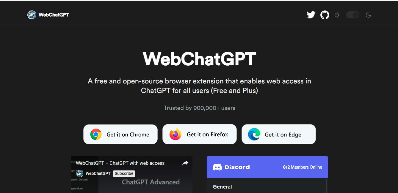 WebChatGPT Interface