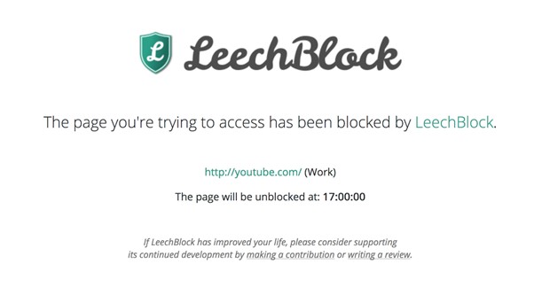 Best Focus App - LeechBlock