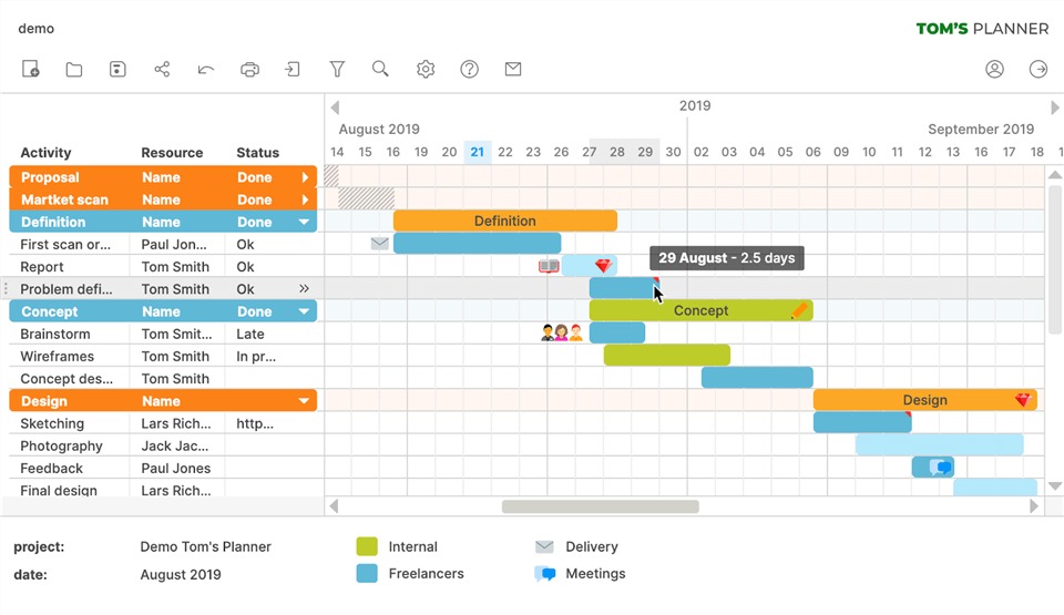 Best Gantt Chart Software - Tom's Planner