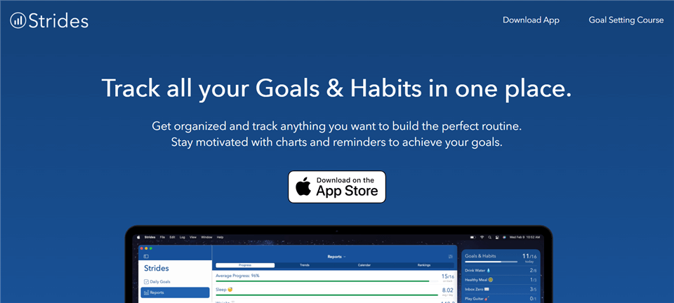 Best Goal Tracking App - Strides