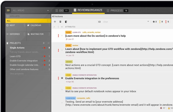 Best GTD Apps - Zendone