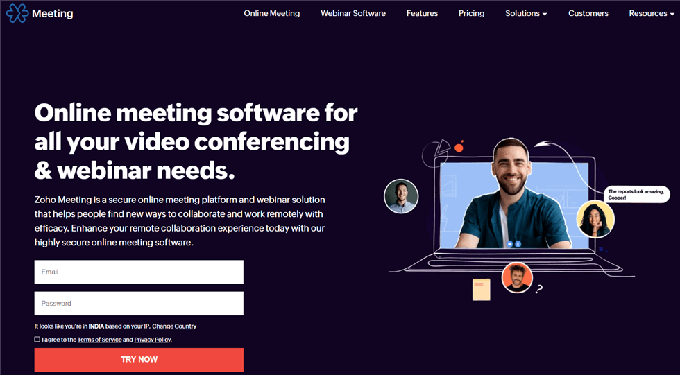 Video Conferencing Software - Zoho Meeting