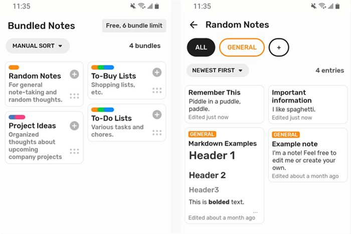 Note Taking App Android - Bundled Notes