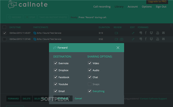 Callnote Interface