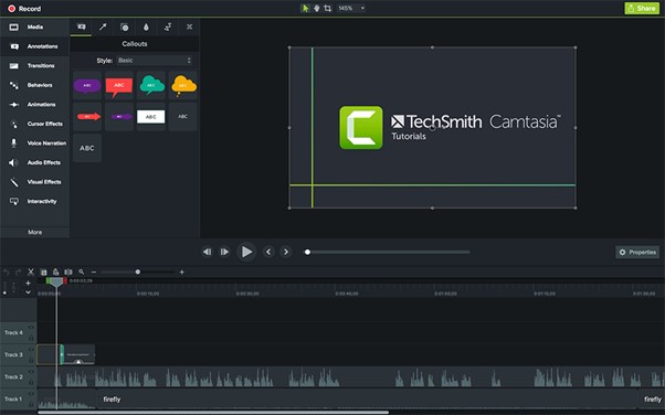 Camtasia Interface