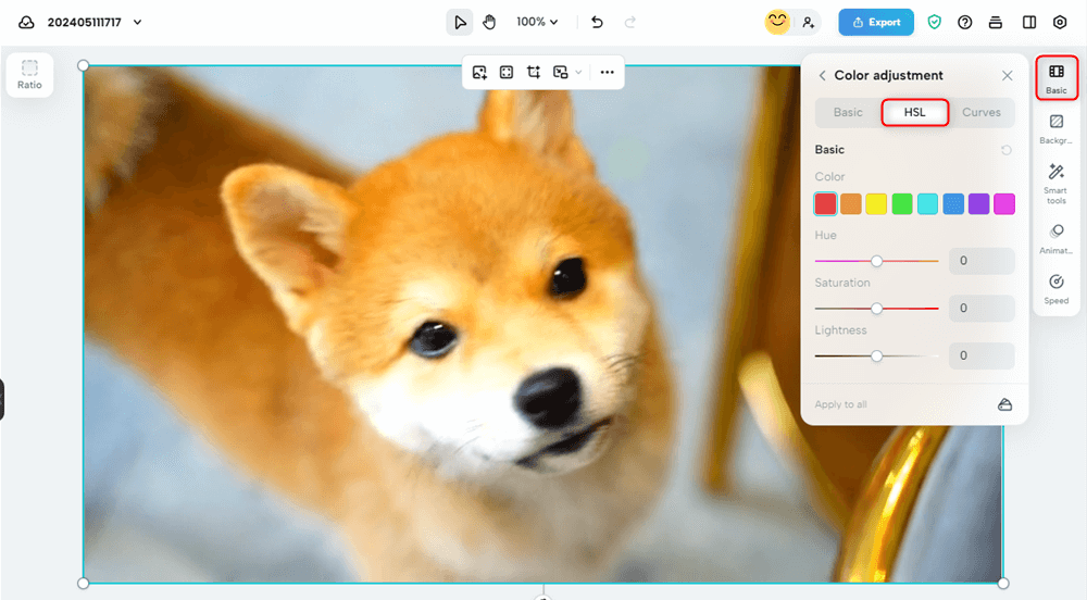 Adjust Color Settings
