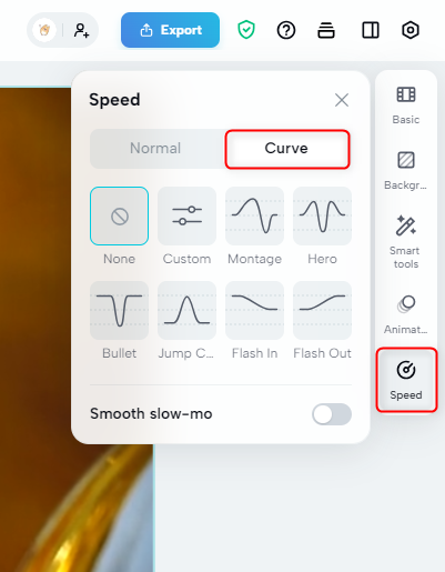 Access the Speed Curve