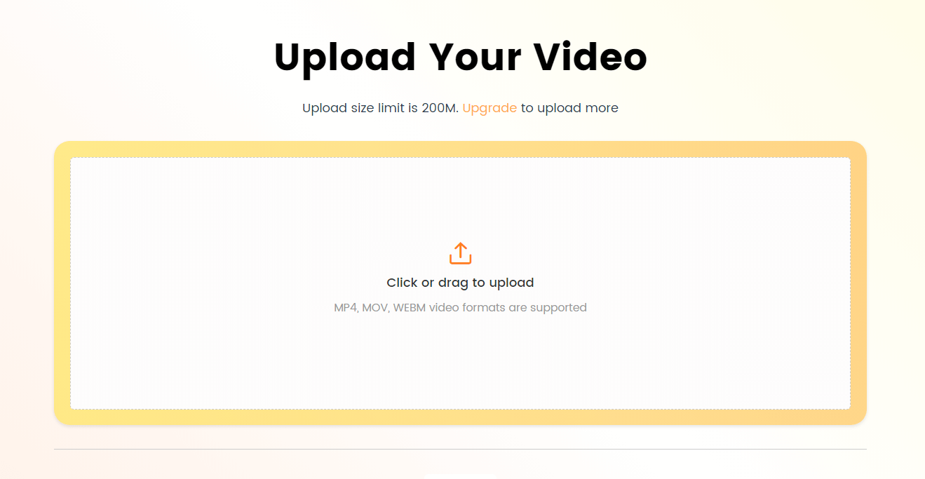 CapUp Interface - Upload The Video