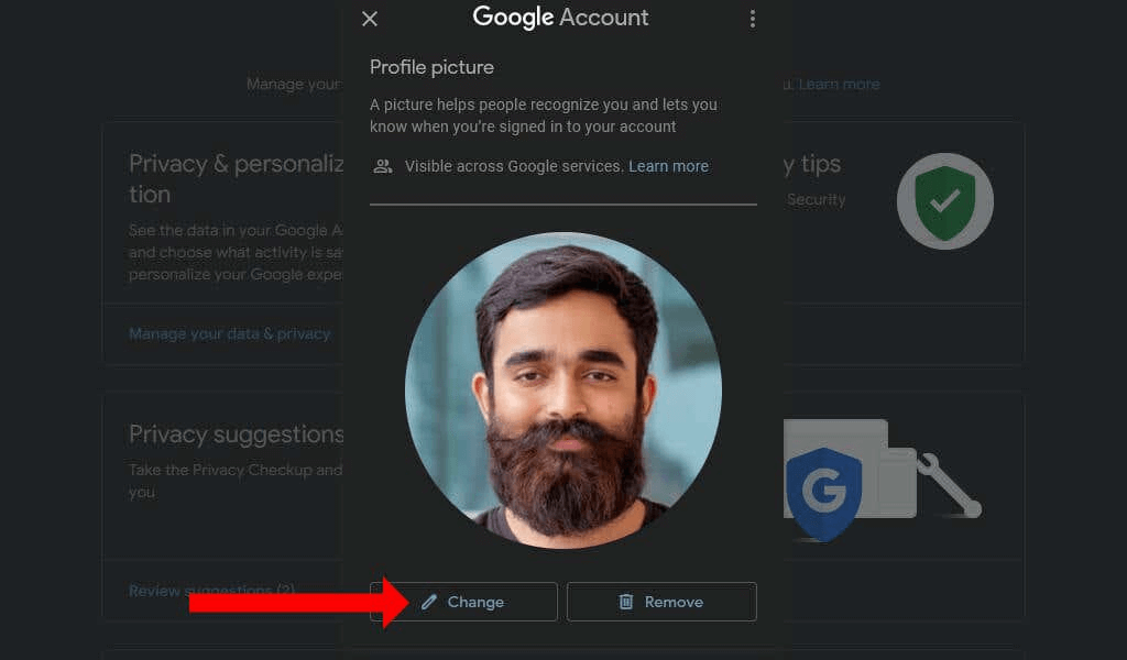 Change Google Profile Picture Back to Default
