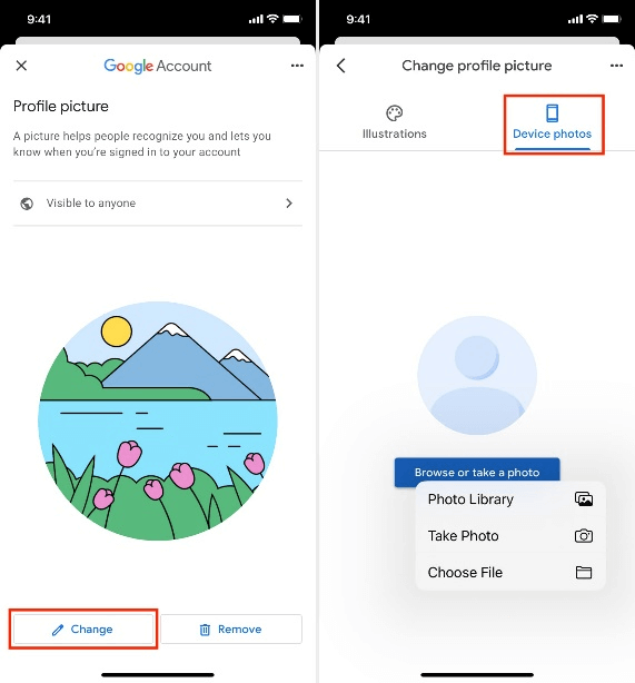 How to Change Picture on Google from a mobile phone