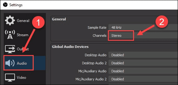 Adjust the Audio Settings