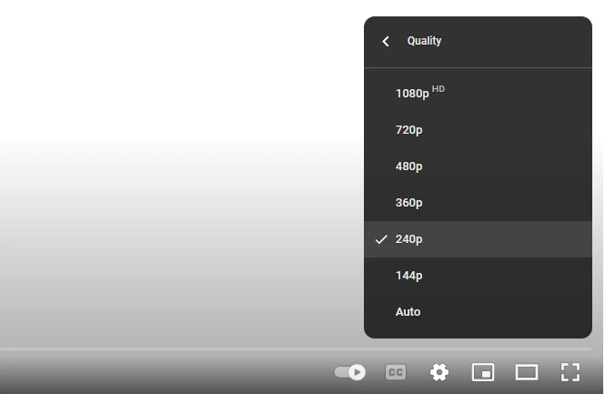 Change The YouTube Video Quality