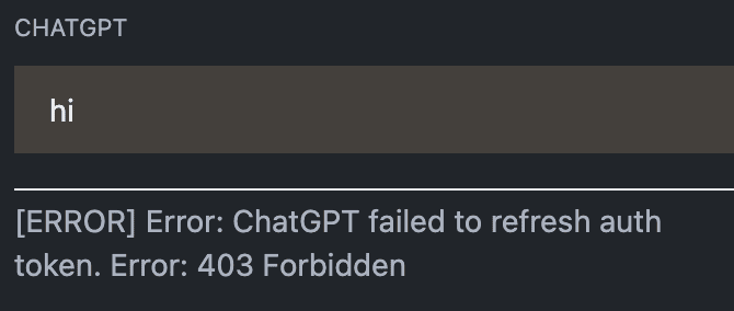 ChatGPT Not Working - 403 Forbidden