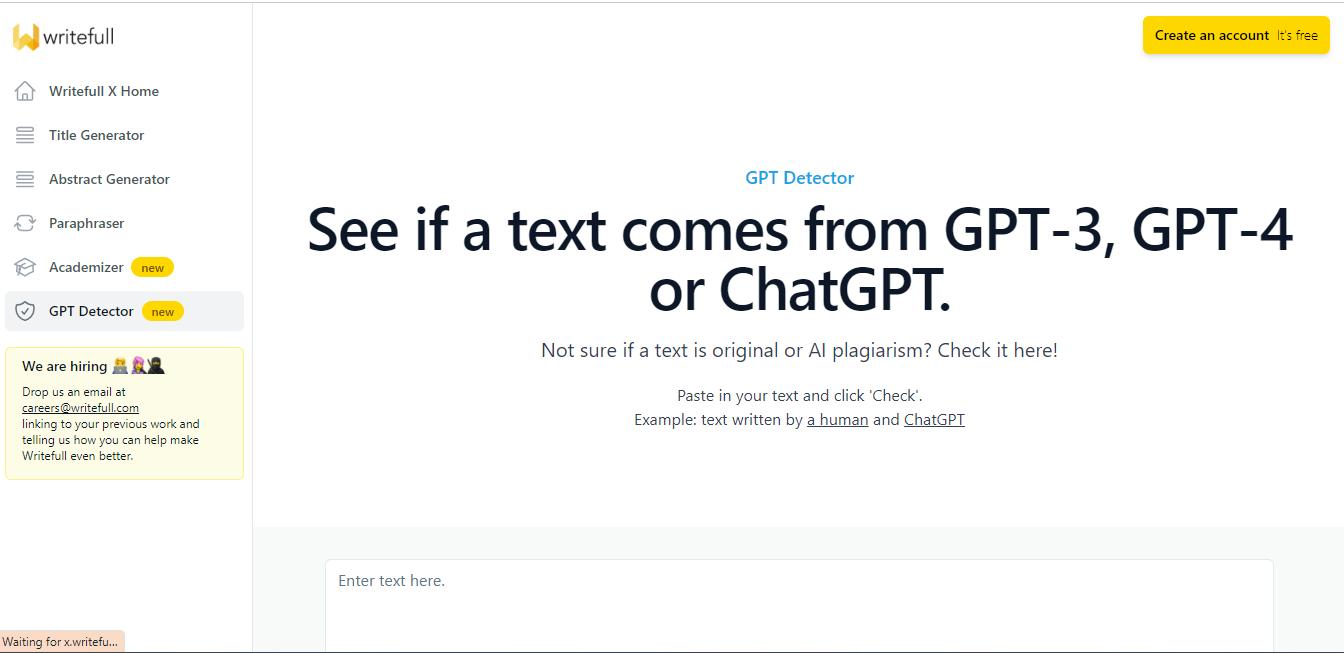 ChatGPT Plagiarism Checker - Writefull GPT Detector