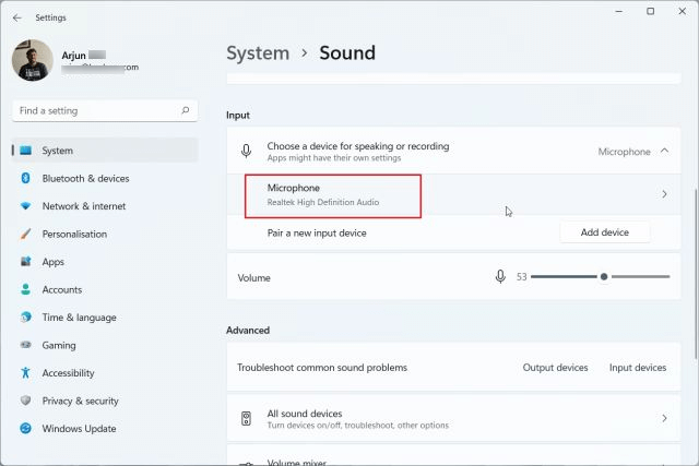 Check Your Microphone Settings