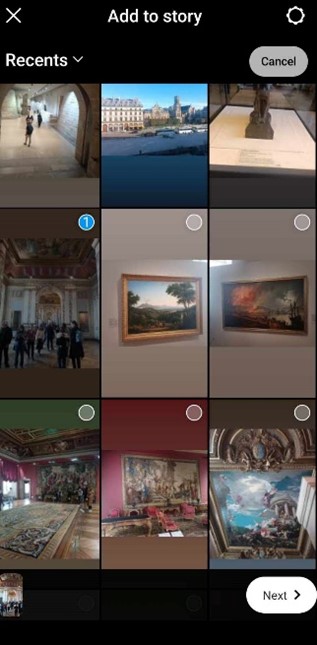 Choose multiple images on Instagram