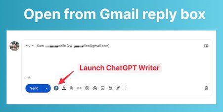 Click on ChatGPT Writer Icon